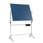 Drehtafel fahrbar, 120x100 cm, Vierkantgestell, beidseitig Stahlemaille blau, 